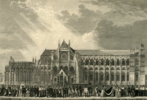 Die Krönungsprozession von Anne Boleyn zur Westminster Abbey, 1533, 1881