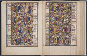 Die Schöpfung. Bible moralisée Codex Vindobonensis 2554, ca. 1250
