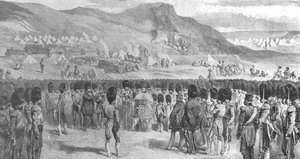 Der Krimkrieg, 1854-56: Gottesdienst...vor der Schlacht von Balaklawa, 1901