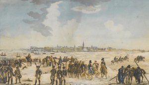 Die Überquerung des Rheins bei Düsseldorf durch die russische Armee, 13. Januar 1814, 1814