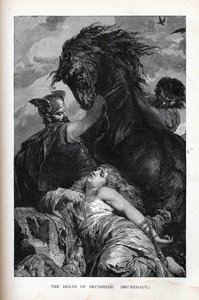 Der Tod von Brunhilde, Brunehaut, 1882 von Unbekannt
