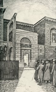 Die Schuldnertür, Newgate-Gefängnis, London, 1821, 1938