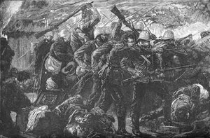 Die Verteidigung von Rorkes Drift, um 1880