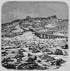Das Depot und das Gipfelhaus, Mount Washington, 1883