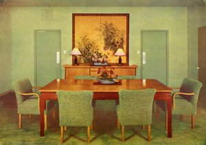 Das Esszimmer - Paul T. Frankl, Beverly Hills, Kalifornien, 1941 von Unbekannt