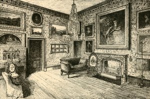 Das Wohnzimmer in Abbotsford, 1882 von Unbekannt