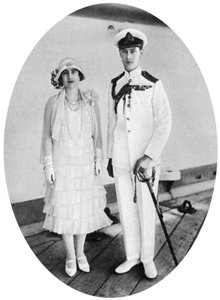Der Herzog und die Herzogin von York an Bord der HMS Renown, Malta, 1927, 1937 von Unbekannt