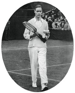 Der Herzog von York als Teilnehmer im Herrendoppel in Wimbledon, 1926 von Unbekannt