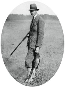Der Herzog von York bei einer Jagdgesellschaft, 1922