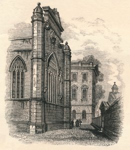Das Ostende der College-Kapelle, Peterhouse, Cambridge, 19. Jahrhundert von Unbekannt