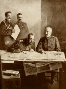 Der Kaiser von Russland mit dem Großherzog Nikolaus an der Front, 1916