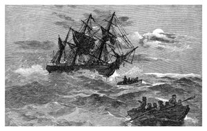 Die Endeavour auf dem Riff, Australien, 1770, 1886 von Unbekannt