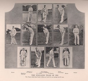 Das englische Cricket-Team von 1912 von Unbekannt
