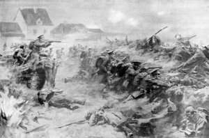 Die Engländer schlagen die Deutschen an der Ypern-Front zurück, Belgien, 11. November 1914, 1926
