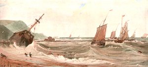 Der Eingang zum Hafen von Boulogne, ca. 1900