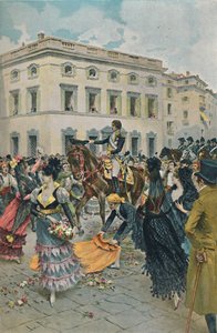 Der Einzug Ferdinands in Madrid, 23. März 1808, 1896 von Unbekannt