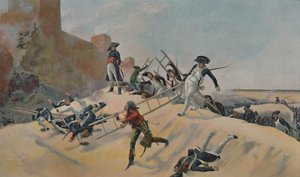 Das Beispiel. - Kleber beim Angriff auf Acre, 1799, 1896 von Unbekannt