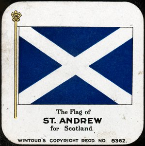 Die Flagge des Heiligen Andreas für Schottland, ca. 1910er Jahre von Unbekannt