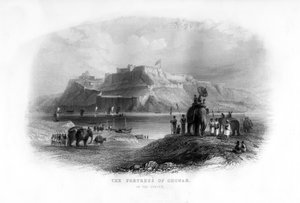 Die Festung von Chunar, Indien, 19. Jahrhundert von Unbekannt