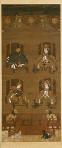 Die vier Gottheiten des Koyasan-Tempelkomplexes, spätes 14. Jahrhundert