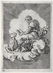 Die vier Evangelisten: St. Lukas, ca. 1518 von Unbekannt