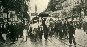 Der französische Aufruf zu den Waffen: Reservisten treten den Farben in Paris bei, 1920