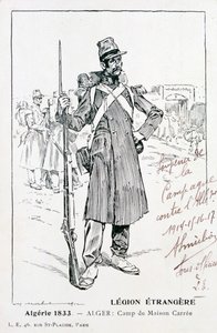 Die Französische Fremdenlegion, Maison Carrée, Algerien, 1833, 20. Jahrhundert von Unbekannt