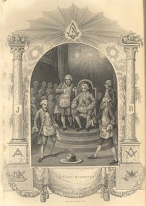 Die Zeremonie der französischen Freimaurer, 1844