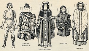 Die Galerie der britischen Kostüme: Die Kleidung der Dänen und späteren Angelsachsen, ca. 1934