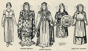Die Galerie der britischen Kostüme: Die Kleidung der Dänen und späteren Angelsachsen, um 1934