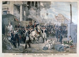 Das Tor von Clichy während der Verteidigung von Paris, 30. März 1814, 1904 von Unbekannt