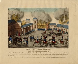 Die Grande Armée betritt die Stadt Moskau, 1812 von Unbekannt