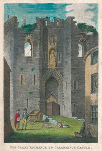 Der Große Eingang zum Caernarvon Castle, 1808 von Unbekannt