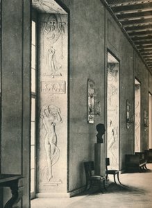 Die Große Galerie im Stockholmer Rathaus, 1925 von Unbekannt