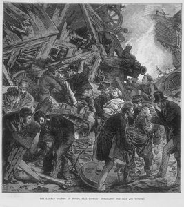 Das Unglück der Great Western Railway bei Thorpe in der Nähe von Norwich, 10. September 1874