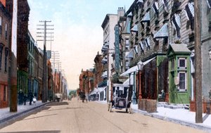 Die Halifax und Queens Hotels, Hollis Street, Halifax, Nova Scotia, Kanada von Unbekannt