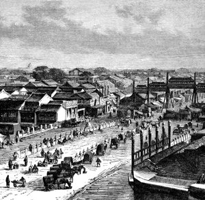 Die Hauptstraße, Peking, um 1890