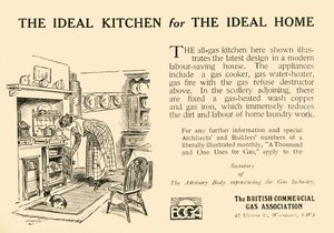 Die ideale Küche für das ideale Zuhause - Die British Commercial Gas Association, 1920 von Unbekannt