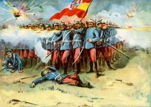 Der letzte Widerstand, Quadrat der spanischen Infanterie, Spanisch-Amerikanischer Krieg, 1898