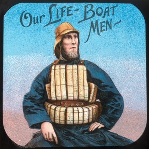 Die Rettungsbootmänner, um 1900 von Unbekannt