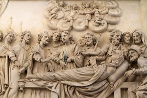 Das Leben der Jungfrau, Das Haus der Jungfrau, Santa Casa, Replik des Heiligen Hauses, Kirche Unserer Lieben Frau von Loreto, Prag, Tschechische Republik von Unbekannt