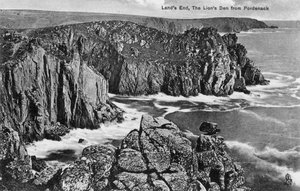 Das Löwenversteck von Pordenack, Lands End, Cornwall, frühes 20. Jahrhundert