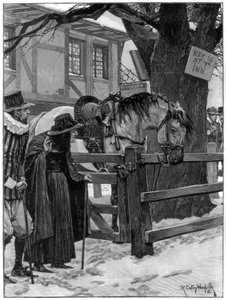 Das verlorene Pferd des Truppenführers, 1887 von Unbekannt