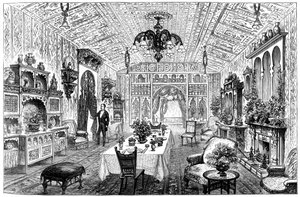 Der Speisesaal im Rathaus, Birmingham, West Midlands, 1887