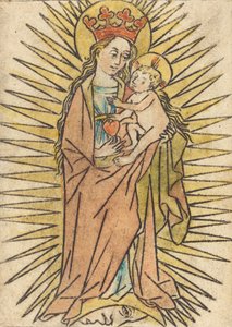Die Madonna und das Kind mit einer Birne, ca. 1440-1460 von Unbekannt