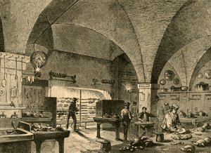 Die Küche des Herrenhauses, 1897 von Unbekannt