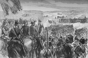 Der Vorbeimarsch, um 1880 von Unbekannt