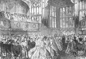 Die Hochzeit von Prinzessin Helena mit Prinz Christian von Schleswig-Holstein, 1866, 1901 von Unbekannt