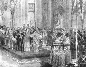 Die Hochzeit des Herzogs von Edinburgh mit der Großherzogin Marie Alexandrowna, 1874 von Unbekannt