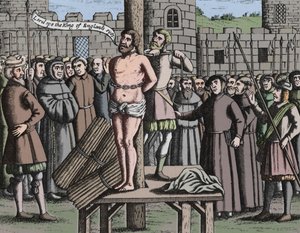 Das Martyrium von Meister William Tindall in Flandern bei Schloss Vilvord, 1563, 1947